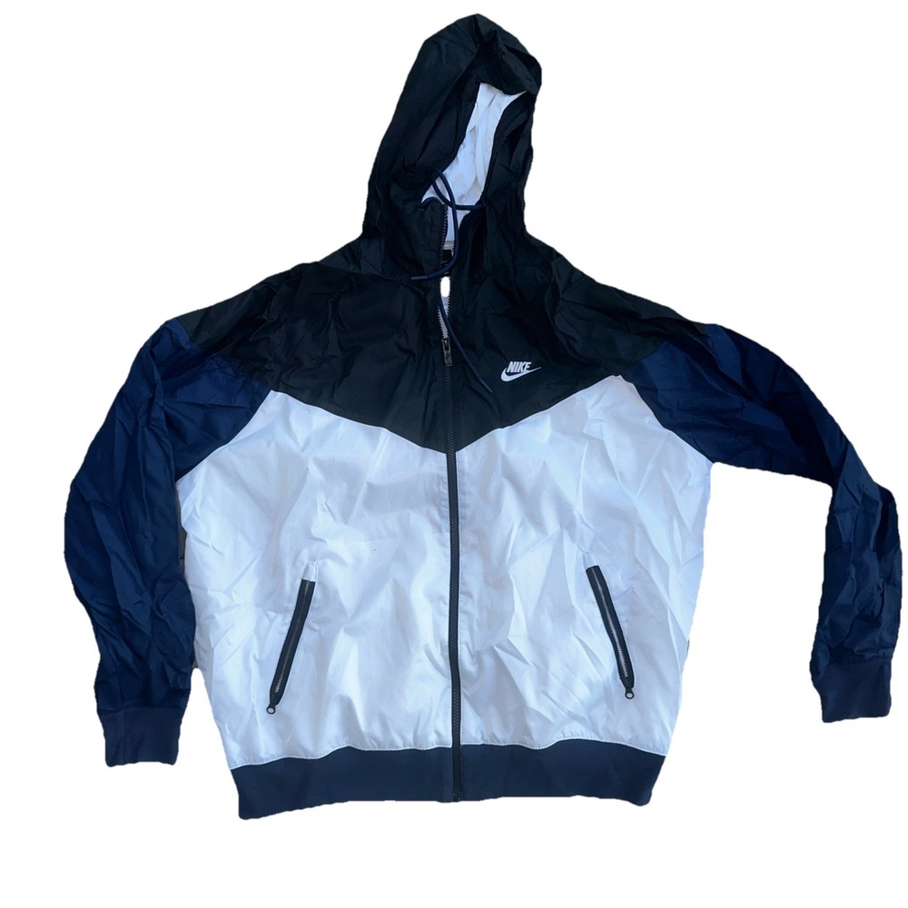 VTG Nike Air Med Half Zip Pullover Jacket Black White 918324-100 S60